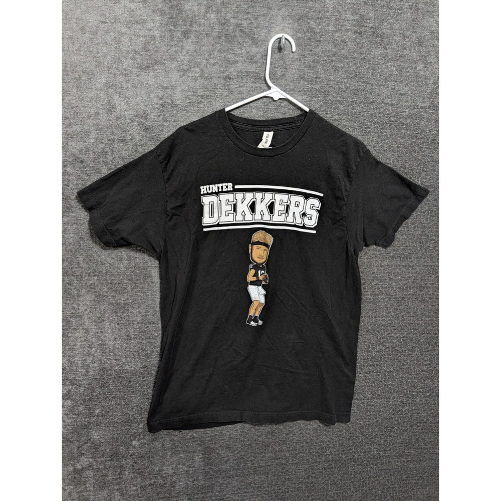Hunter Dekkers Iowa State Cyclones Tultex Graphic T-Shirt Black Mens Large